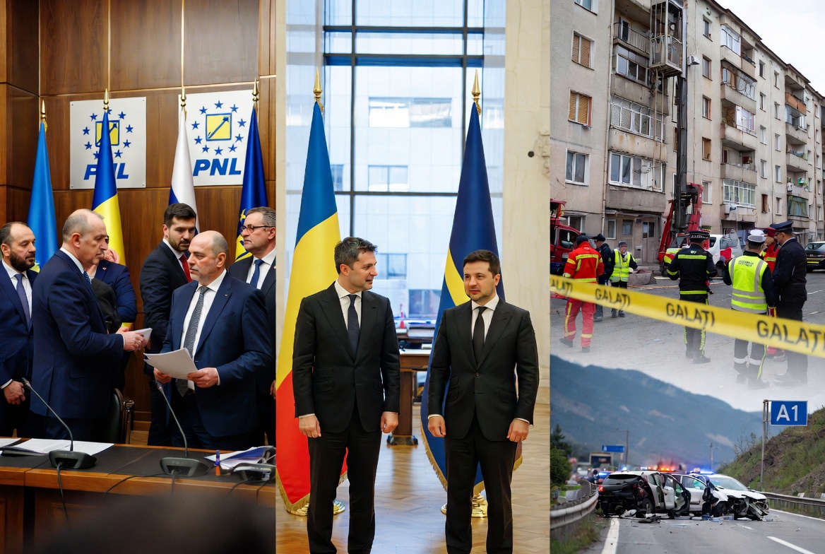România la interferența crizelor interne și externe: PNL contestă decizia justiției, Nicușor Dan pregătește vizita la Kiev, iar un accident de muncă tragic zguduie Galațiul