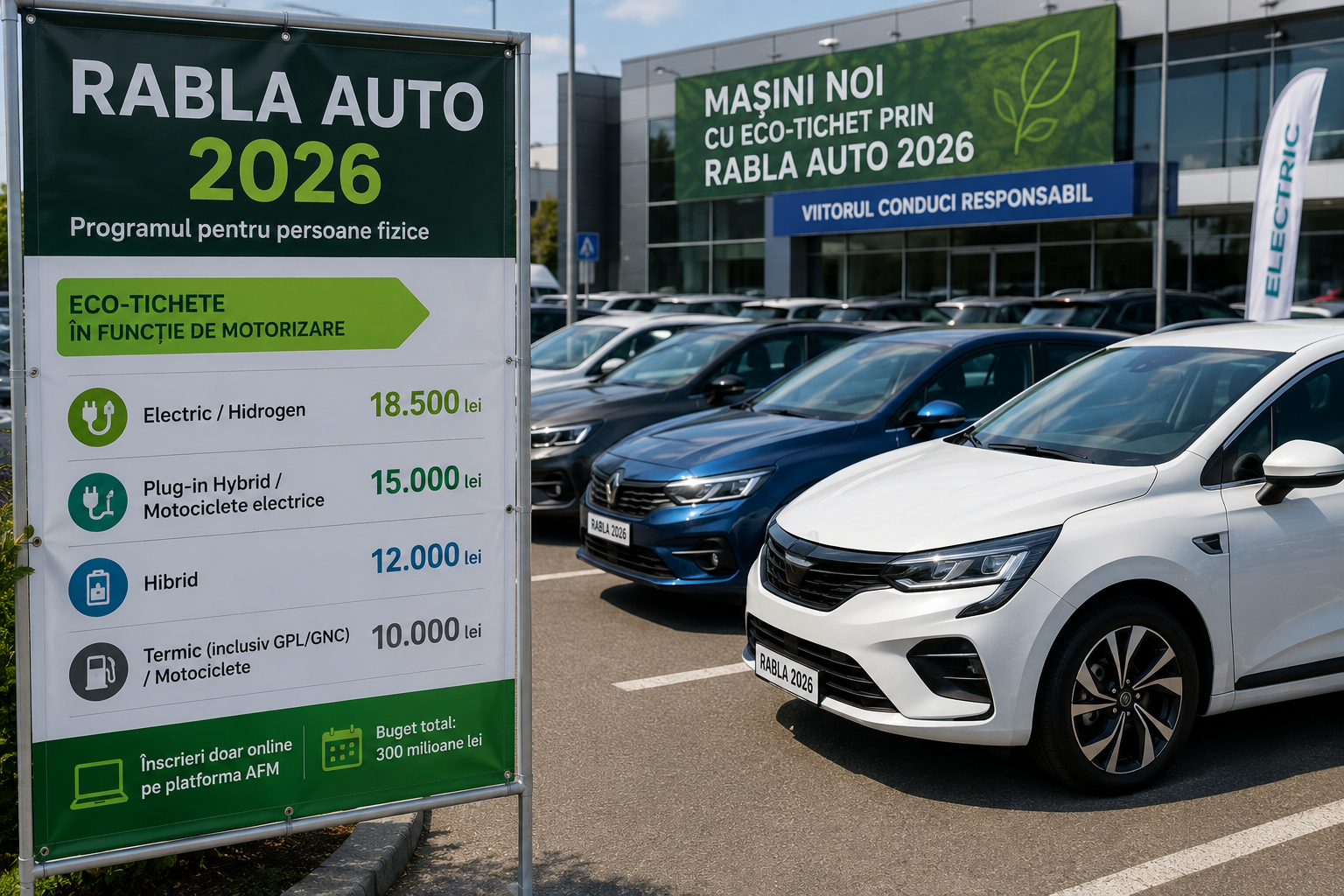 Programul Rabla 2026, în prima zi de înscrieri: peste 11.800 de dosare depuse în două ore pentru mașini noi